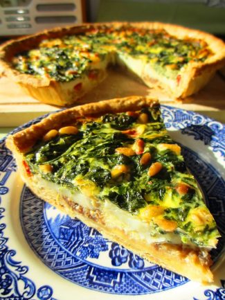 RECIPE | Roast red pepper, spinach and goats cheese tart