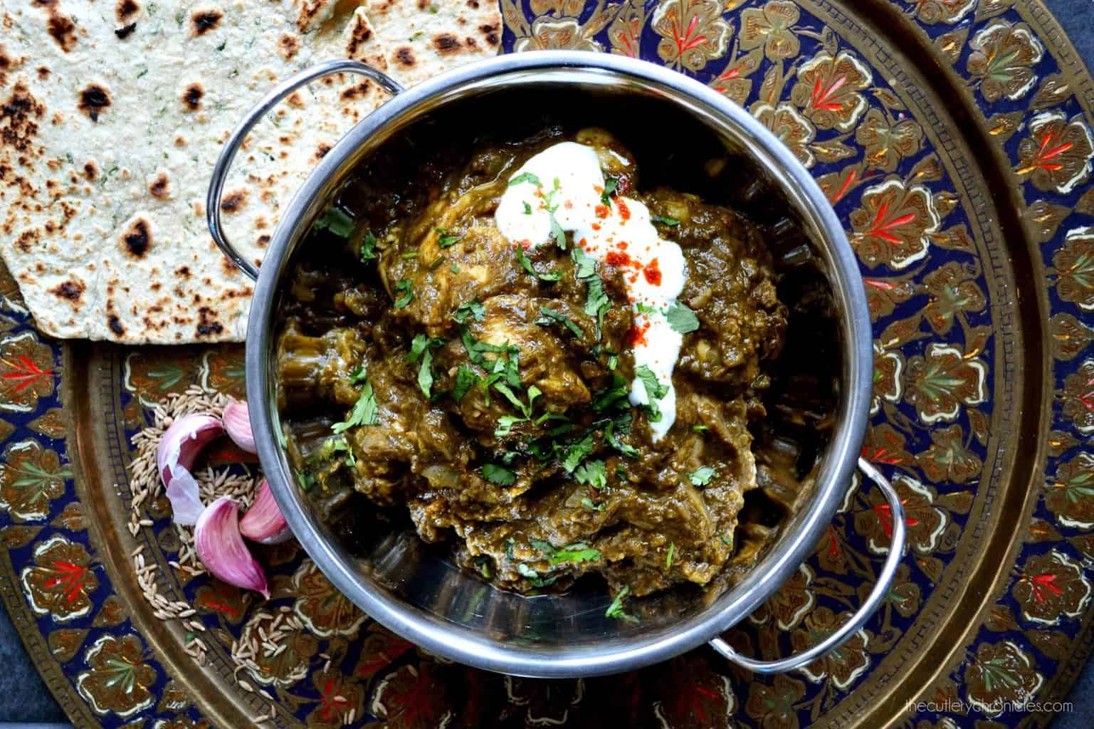 Chicken Saag And Coriander Chapatis