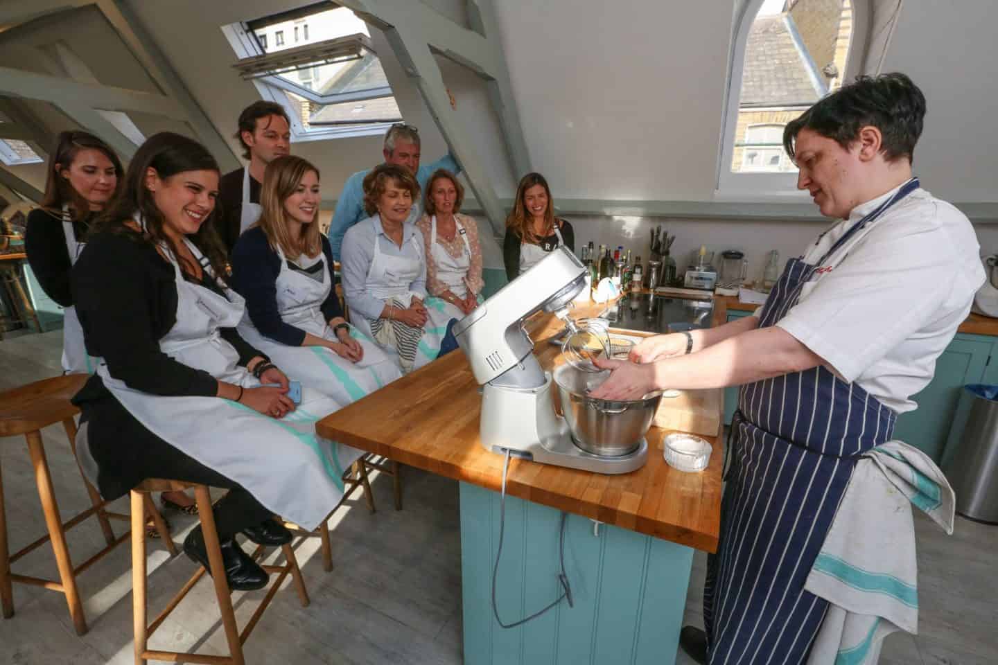 Cooking Le Gavroche restaurant recipes with the Kenwood Chef at London Restaurant Festival