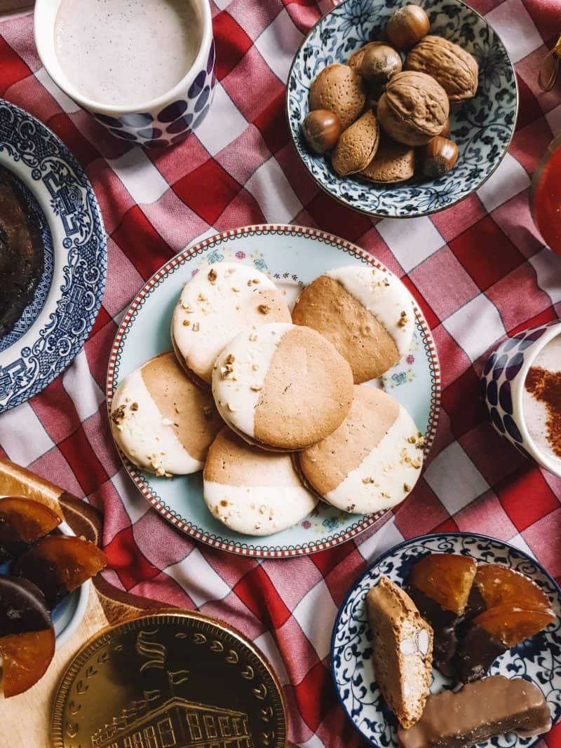 White chocolate and pistachio biscuits, Selfridges food gift Christmas hampers