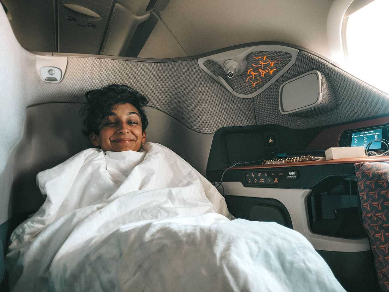Singapore Airlines Business Class Bed