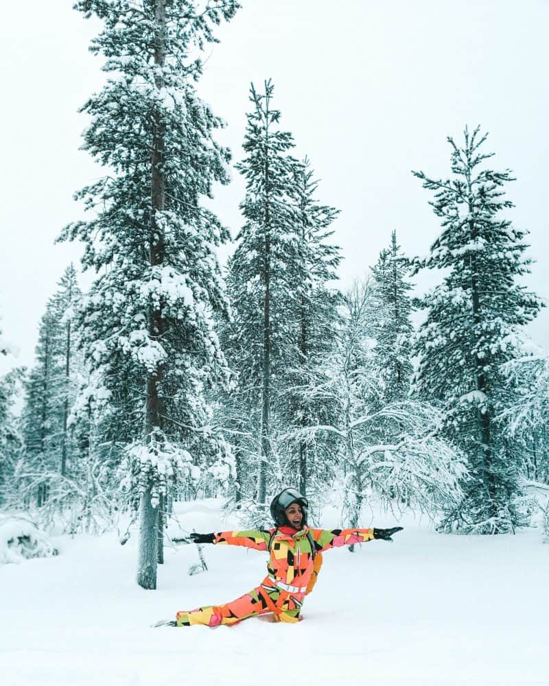 Standing on one leg in deep snow Finnish Lapland, Lapland destinations, Lapland Finland, Inghams